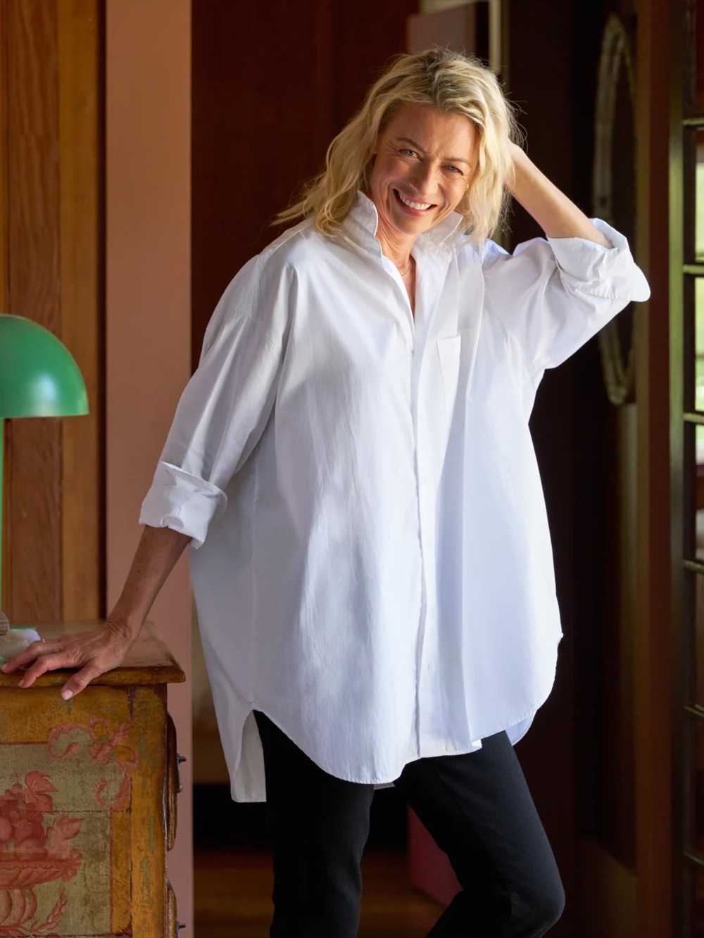 Frank & Eileen White Classic Mackenzie Oversized Button-Down Shirt
